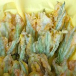 Zucchini blossom fritters